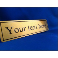Personalised Silver or Gold Sign Metal Plaque Door Gate Office Wall Name   190978033117
